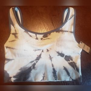 New Victoria's Secret PINK ACTIVE Seamless Lightly Lined Tie Dye Crop Bra Med